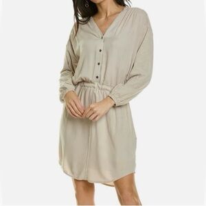 Splendid Beige Button-Up Dress